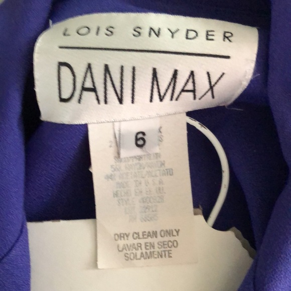 SZ 6 2 PIECE PANT SUIT COLOR BLUE FAMILY LOIS SNYDER FOR DANI MAX EXCLT  COND. - Picture 4 of 9